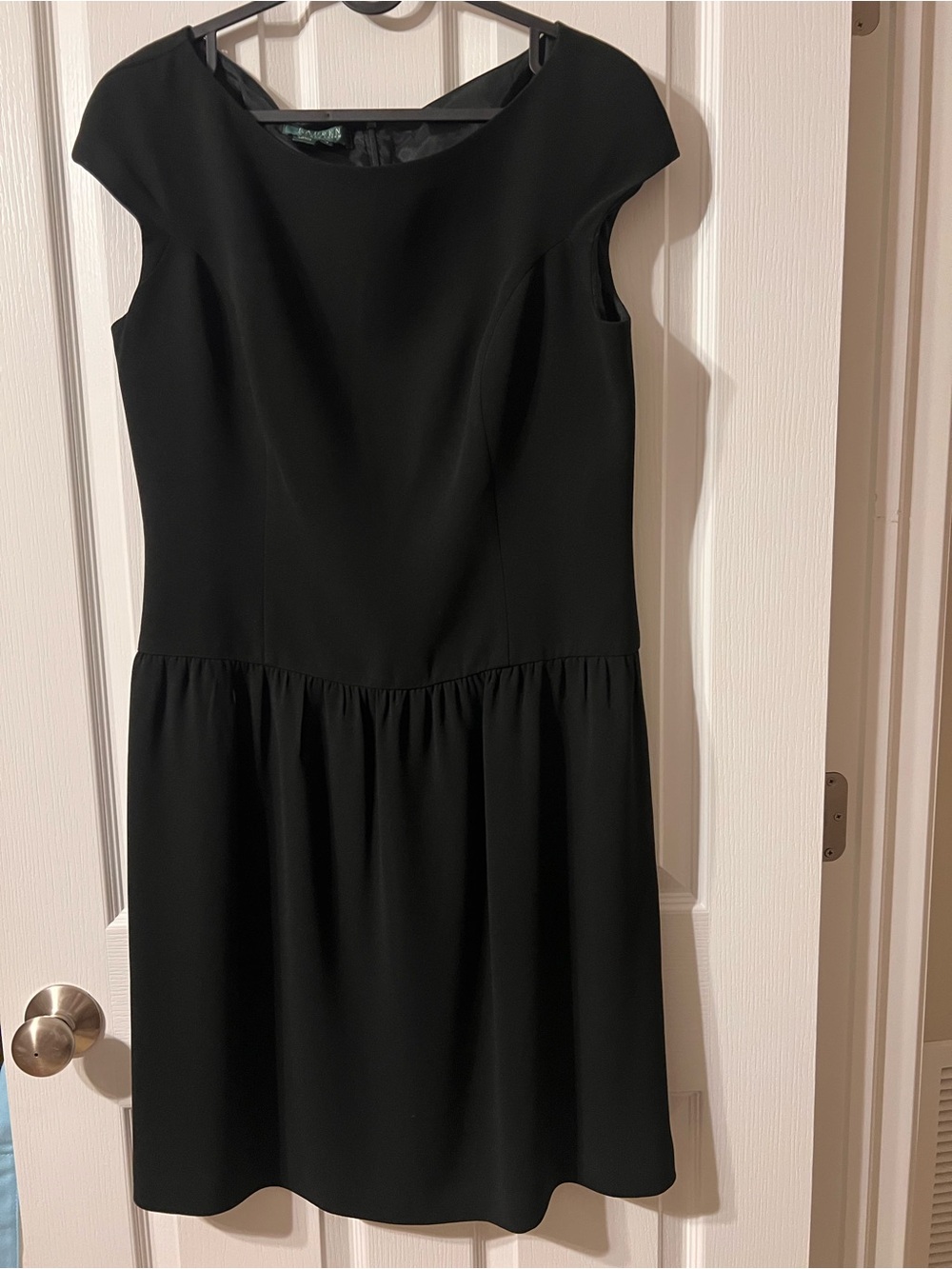 Classic Black Cap-Sleeve Ralph Lauren Dress